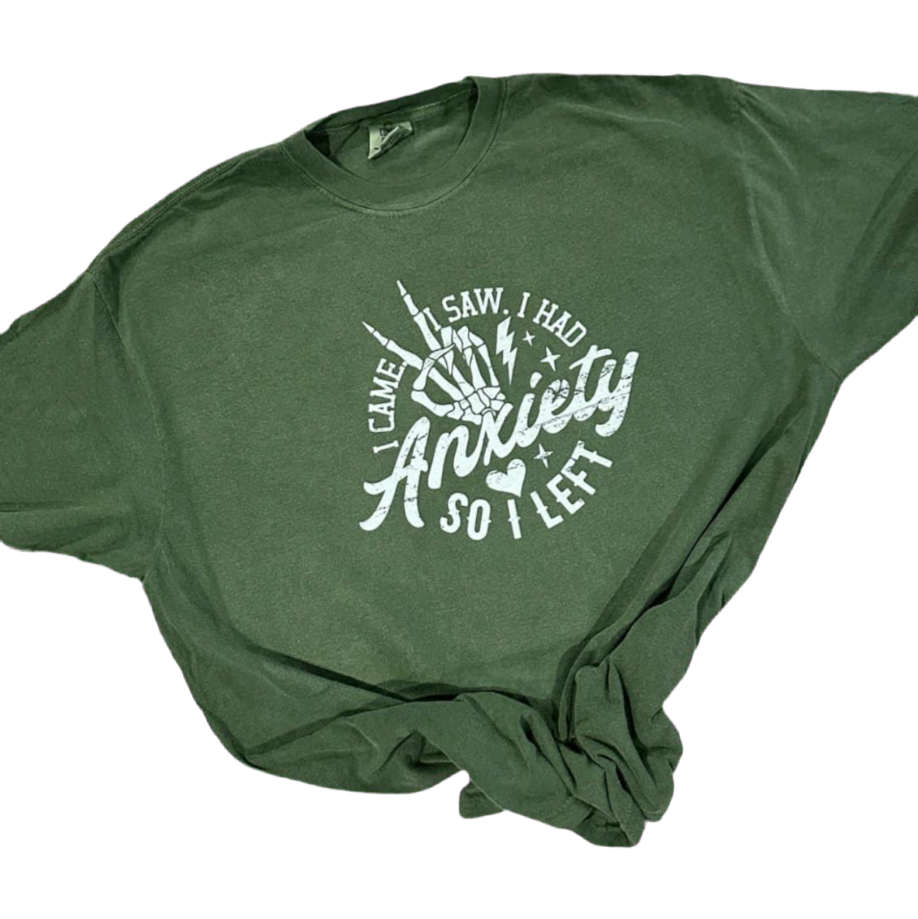 Anxiety-Comfort Colors Short Sleeve Tee Olive Green